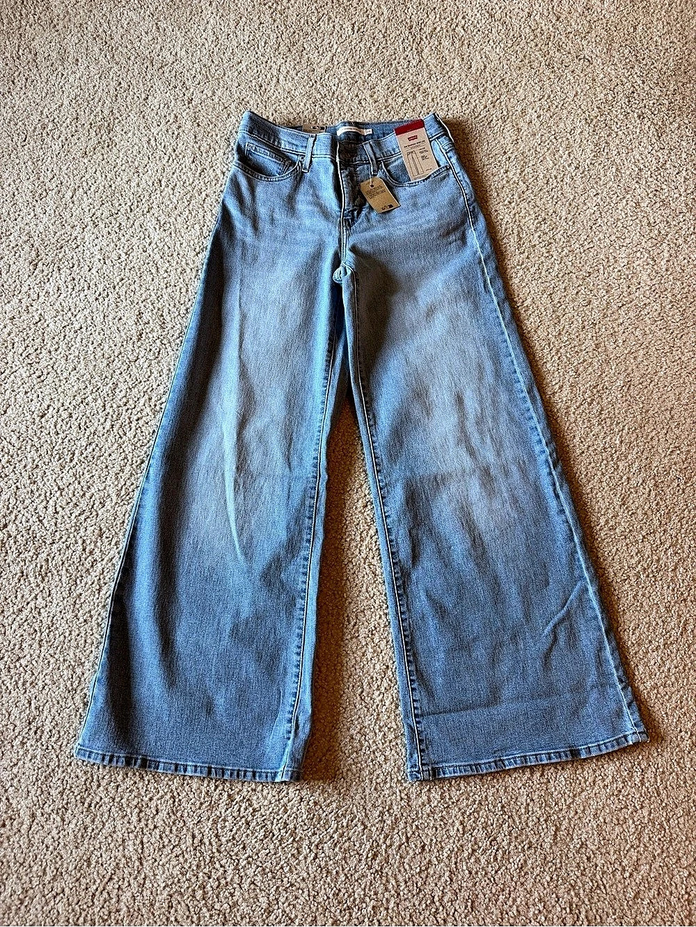 Levi's 318 Shaping Wide-Leg Jeans Blue Waist 28 NWT
